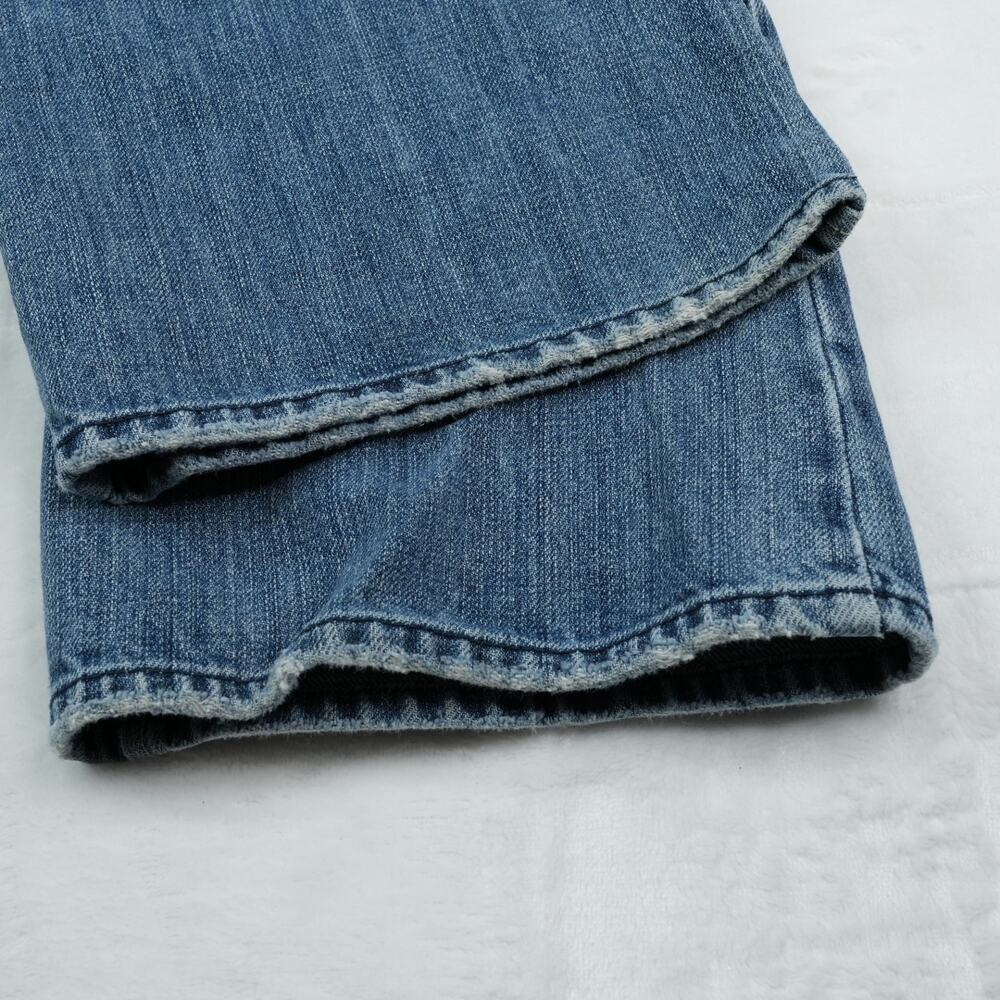 Vintage 90s Old Navy Jeans Womens 8 Regular Blue‎ Bootcut Tramp Stamp Distressed - Picture 9 of 13